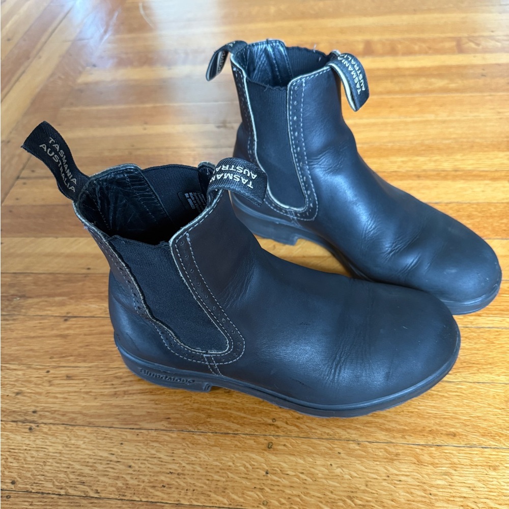 Blundstone Voltan Black Leather High Top Chelsea Boots US 8 AU 5